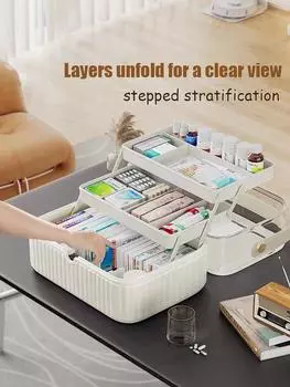 Аптечка украшение дома бытовая большая вместительная аптечка многослойная аптечка маленькая аптечка большая медицинская фиолетовый