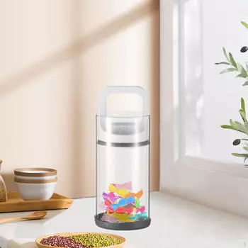 Аптекарские банки для кофе с прозрачной крышкой и широким горлышком, герметичное стекло для хранения продуктов питания White 9.8x15cm