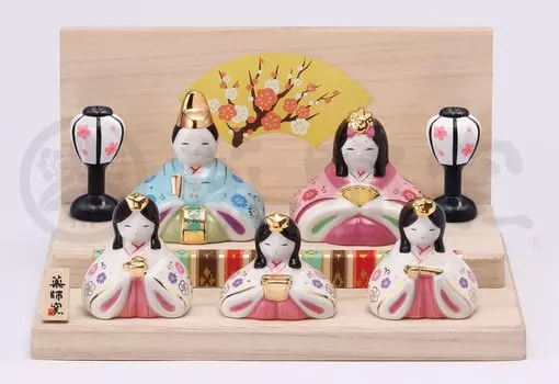 Аяэ Хана Комон Хина 6см для Хинамацури (плоская декорация) [Рост мужчины, 5,5 см женщины] розовый