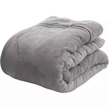 AQUA Cotton Winter Double x Holds 4 Layer 2 Comes with For Washable Company Nice Day 56980313 Blanket, Mofua, (180 200cm), Gray, Warmth, Structure,