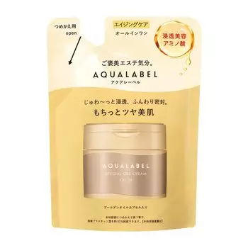 Aqua Label Special Gel Cream EX 81 г Сменный блок Retinol Palmitate Gel Aging Care (Масло-в) Все в одном