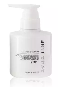 AQUA LINE Гранатовый шампунь с ароматом граната и Эрл Грей 290 мл Органический аминокислотный парфюмированный шампунь Aqua Line (Насос в комплекте) Без добавок, без силикона