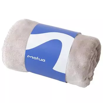 AQUA mofua Throw Premium Microfiber Blanket 70 x 100cm Greige Winter Warm Blanket Static Control Washable 500006N8