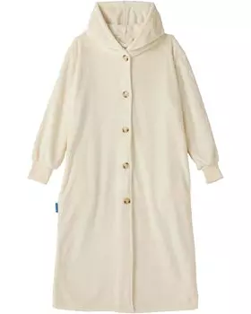 AQUA mofua Wearable M Размер Приблизительно Ivory Ribbed Premium Microfiber Room 45476408 (вода) (Мофуа) Одеяло, Kaimaki, Унисекс, Зимнее, Теплый, С капюшоном, чёрный