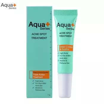Aqua+Series Acne Spot Treatment, Clear-Control & Soothe, средство тройного действия, 7 г. 7 g.