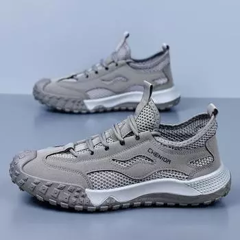 Aqua Shoes Men Slip on Upstream Shoes Quick Dry Wading Sneakers Water Hiking Beach Surfing Shoes Swimming Slippers Zapato Agua 39 серый