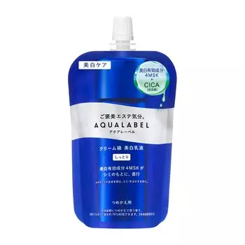 Aqualabel Treatment Milk Moist 110 мл Refill CICA Glycylglycine 4MSK Эмульсия отбеливающий уход Выпущен в феврале 2024 г. (подсветка) [Квазинаркотик]