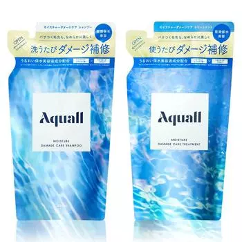 Aquall Shampoo Treatment Refill Set Damage Shampoo Refill 400 мл Treatment Refill 400 г Увлажняющий уход [Moisture Care] (Лилибелл и пара) Мужской