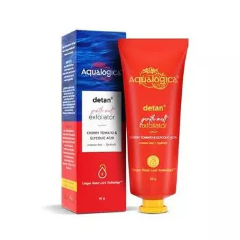 Aqualogica Detan+ Gentle Melt Exfoliator - 50 г | Мягко отшелушивает | Заметно удаляет загар, делая кожу яркой и гладкой | Для мужчин и женщин