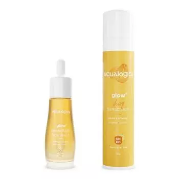 Aqualogica Fun In The Sun Duo для всех типов кожи 50 SPF солнцезащитный крем (50G) Лицевая сыворотка (30мл)