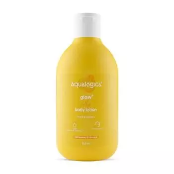 Aqualogica Glow+ Шелковистый лосьон для тела с папайей и витамином С | Для нормальной и сухой кожи | Обеспечивает 24-часовое увлажнение | 300 мл