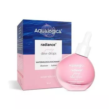 Aqualogica Radiance+ Juicy Dew Drops Illuminating Face Serum для мужчин и женщин - с арбузом | Сыворотка для сияния, жирной и сухой кожи - 30 мл