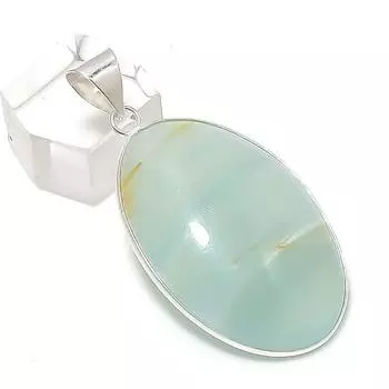 Aquamarine Gemstone Handmade 925 Sterling Silver Jewelry Pendant 2.05 y9A67