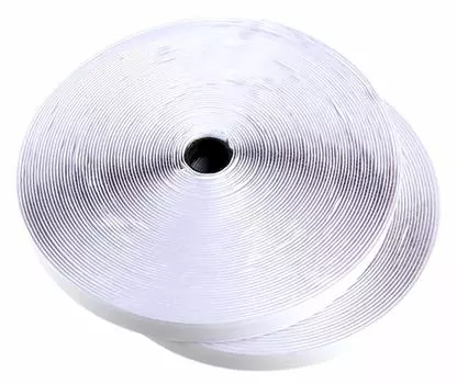 Aquamie Strong Velcro Velcro Мужская и женская Ширина Длина Задняя клейкая лента в комплекте Лента, застежка, набор, 2,5 см, 25 м, (белый)