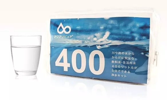 AquarePure 400 Вода, необходимая в случае стихийного бедствия, — это не только бутилированная вода, но и 400 литров воды, которые можно использовать для безопасной ежедневной очистки воды.
