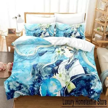 Aquarian Age Bedding Set Single Twin Full Queen King Size Bed Set Adult Kid Bedroom Duvetcover Sets 3D Print Anime Bed Sheet Set EU Single 135x200cm