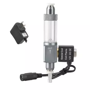 Aquarium CO2 Solenoid Valve With Integrated Bubble Counter Quick Insertion Pressure Regulator For Fish Tank Accessories