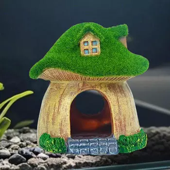 Aquarium House Cottage Ornament Hideaway Tank Decoration Landscape for Living Room Reptiles