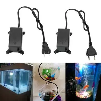 Aquarium Oxygen Pump Fish Tank Air Pump Oxygen Increasing Pump Anti-slip Noiseless EU/US Plug 2 W