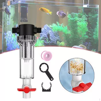 Aquarium Pump Cleaner Reusable Transparent Leakproof 1/2 Thread Drainage Collector Accessory 10 Mesh