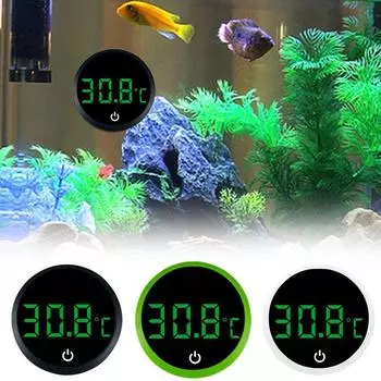 Aquarium Thermometer LCD Digital External Thermometer Charging Type-C Fish Tank Mini Thermometer High Precision