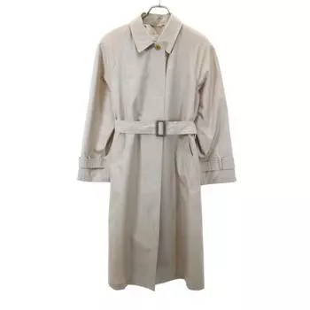 Aquascutum Check Pattern Stainless collar coat 9 Brown Women Used