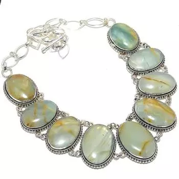 Aquateen Gemstone Handmade Ethnic 925 Silver Necklace 18 JCN353-56
