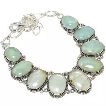 Этническое ожерелье из серебра 925 пробы с драгоценными камнями Aquateen, 18 дюймов JCN353-21