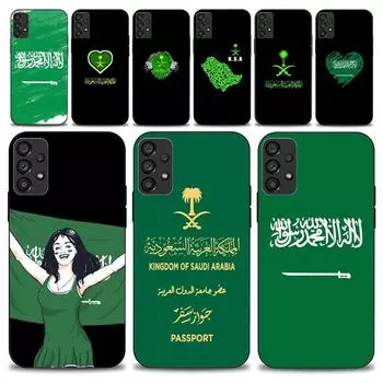 Arabia Saudita Flag Passport Phone Case For Samsung Galaxy S22 S23 Ultra S21 S20 FE Plus Note 20 Soft Cover Samsungs23plus5G