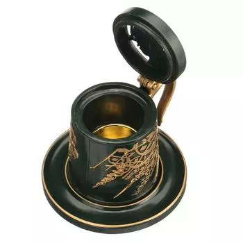 Арабская керамическая курильница для благовоний, курильница для смолы, ближневосточная керамика, подставка для благовоний для домашнего/офисного декора, рождественские подарки, 7,5*9,2*14 см темно-зеленого