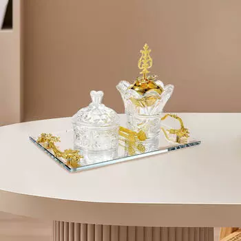 Арабская курильница для благовоний Ближневосточный домашний офисный декор винтажный дизайн настольный держатель для украшений набор