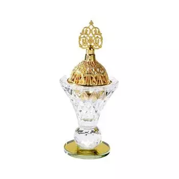 Арабская курильница из стекла, настольная подставка для благовоний с крышкой, полая горелка для конусов благовоний для украшения дома, йоги, СПА, подарок на новоселье B