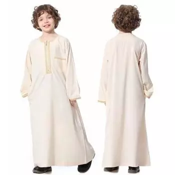 Арабские детские халаты для мальчиков, абайя, кафтан, халаты, Дубай, Оман, Катар, детские кафтаны, костюмы, свободные халаты с длинными рукавами, исламские молитвенные халаты 110cm верблюд