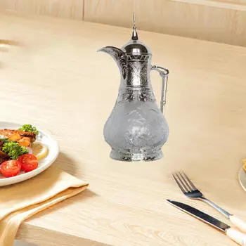 Арабский - Кофейник, изолированный кофейный чайник класса люкс, 1,6 л, чайник серебряный