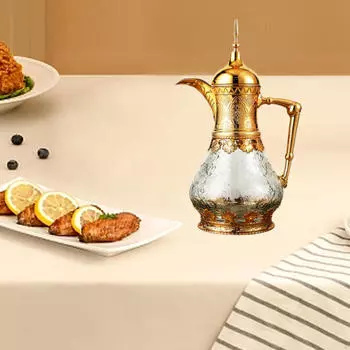 Арабский - Кофейник, изолированный кофейный чайник класса люкс, 1,6 л, чайник золотой