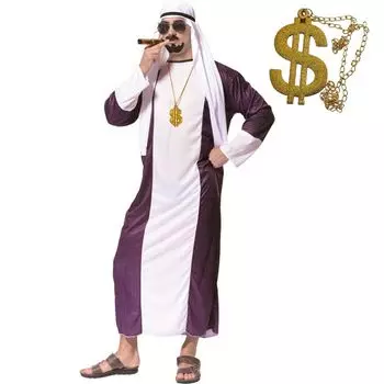 Арабский нефтяной король Косплей с долларом Богатый Хэллоуин Ближний Восток Другое [R-Dream] Ожерелье, Костюм, Костюм, Миллионер, Торговец, Игра, Аниме, Мир,