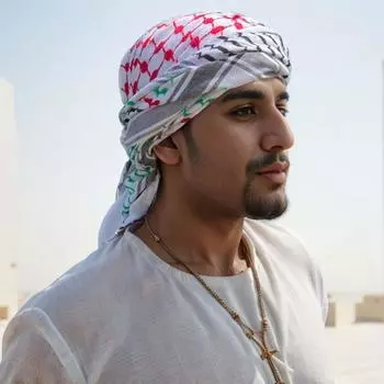 Арафат Хлопковый платок Арабский шарф Палестинский печатный большой квадратный платок красный