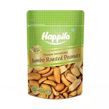 Арахис Happilo Premium Jumbo Sand жареный, 160 г, богат белком, клетчаткой и необходимыми питательными веществами, полезный перекус, насыщенный вкус