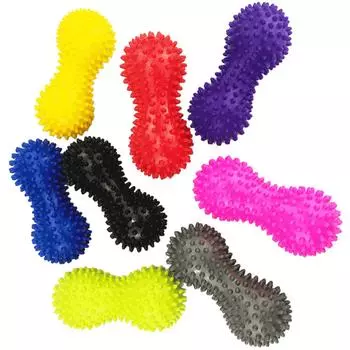 Арахисовые колючие массажные шарики, массажер для спины, плеч и ног, подошвенный фасциит, терапия глубоких тканей по всему телу, сила мышц, 2 шт.