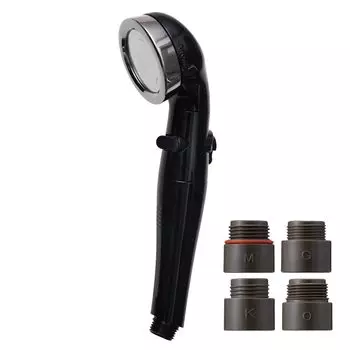 Aramic Shower Water High Water Регулируемая вода Стоп-сигнал для воды Piano Сделано в Японии Головка, Экономия, Давление, Поток, Кнопка, Черный, ST-C3BA2 чёрный