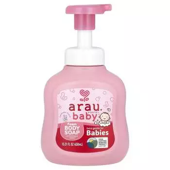arau.baby, Пенное мыло для тела, Лаванда, 15,21 жидких унций (450 мл)
