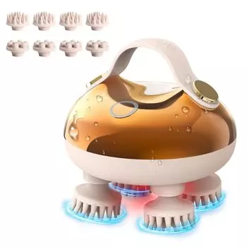 Arboleaf Head Spa Electric Scalp Brush выпущен под надзором Scalp Scalp Face Beauty IPX7 3D широкий диапазон красный мешок для хранения влажный и подходит для