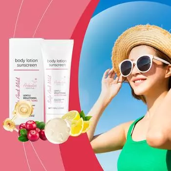 Arbutin Bright White Sunscreen Cream Refreshing Moisturizing Non-greasy Brightening Skin Complexion Face For The Whole Body UV Isolation One Size