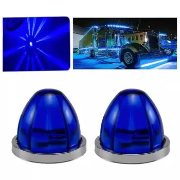 Арбузная лампа Пластиковая лампа Габаритный фонарь грузовика Габаритный фонарь Боковой фонарь Светодиодная лампа Сигнальный огонь судна Стеклянная лампа One Size синий
