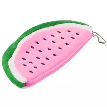 Арбузный плюшевый кошелек для монет, косметическая косметичка, сумка для телефона, карандаша и ручки S розовый