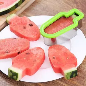 Арбузный резак из нержавеющей стали, симпатичный дизайн дерева, резка салата, фруктов, инструменты, кухонные гаджеты синий