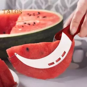 Арбузный резак из нержавеющей стали Ветряная мельница Слайсер Кухонный резак для фруктов Инструменты для выкапывания дынь Фрукты