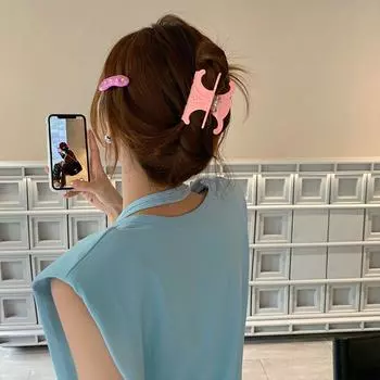 Arc de Triomphe Acetate Hairpin: Elegant French Large Shark Clip for Women