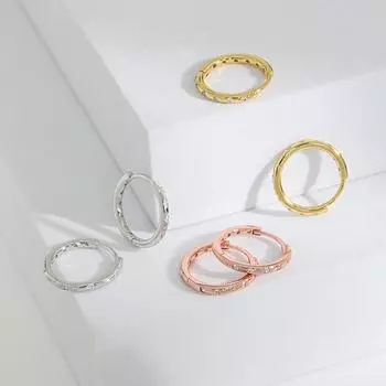 Arc ear clip simple French rose gold stacked earrings