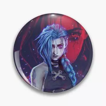 Arcane Jinx Powder Artwork, настраиваемая мягкая пуговица, булавка для одежды, ювелирные изделия, женская шляпа, забавный значок с героями мультфильмов, модная милая булавка с лацканом